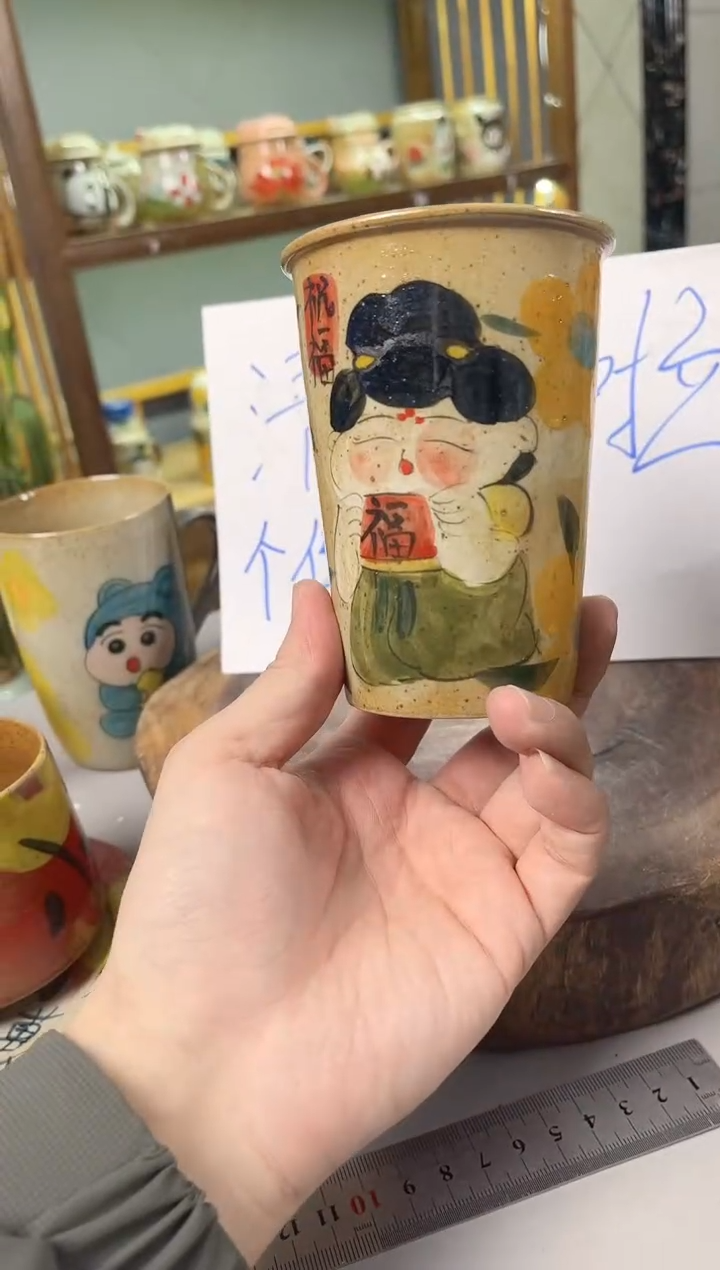 【闪购商品】瓷片手绘高温釉下彩陶瓷