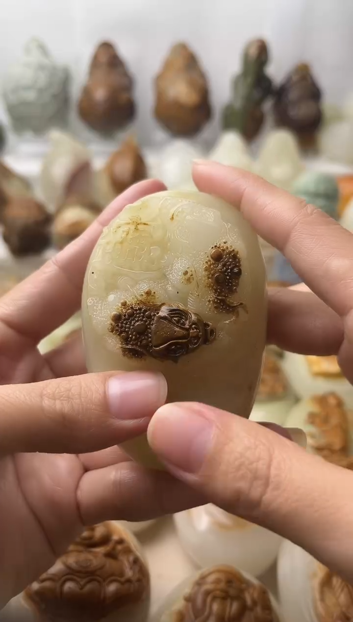 石材古青石棉纹正常不退换金蟾