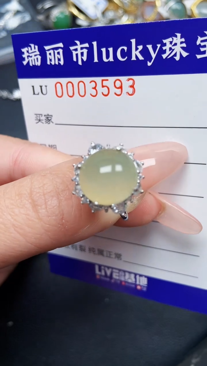 【闪购商品】翡翠颈饰银S925镶嵌3593