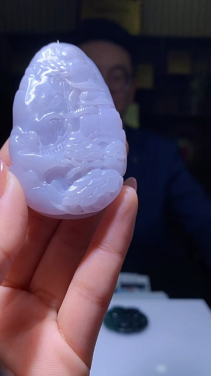 【闪购商品】定制翡翠未镶嵌1031hm-毛货挂件