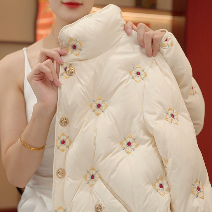 SY-2025幸运四叶花冬季新款时尚气质羽绒服