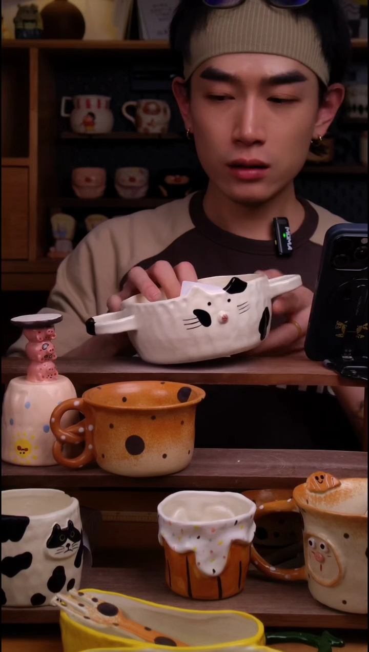 碗陶景德镇可爱设计师款陶瓷