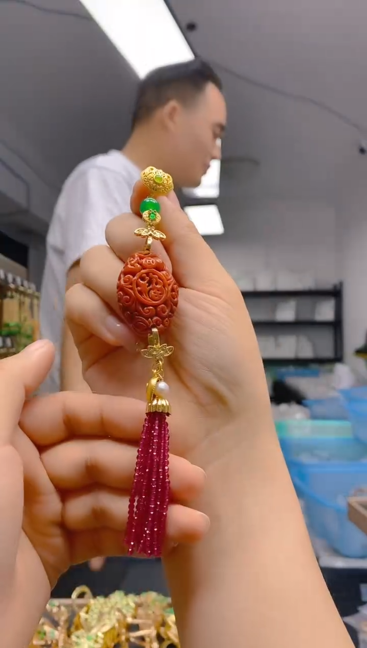 【闪购商品】翡翠耳饰合金0126翡翠压襟