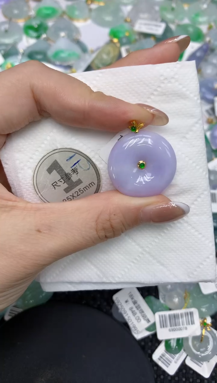 颈饰18K金镶嵌翡翠11111111