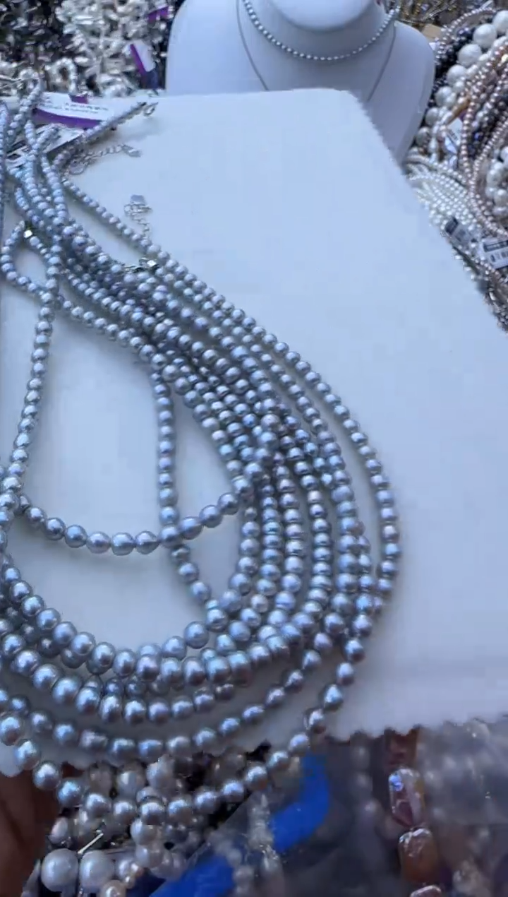 【闪购商品】淡水珍珠项链银S925镶嵌220定制  多样性发货  发其一