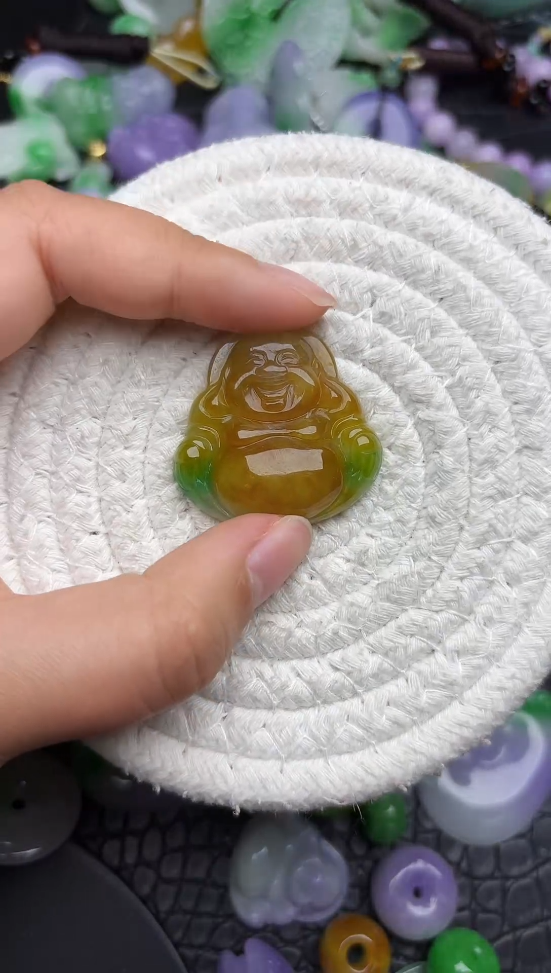 颈饰未镶嵌翡翠缅甸翡翠吊坠