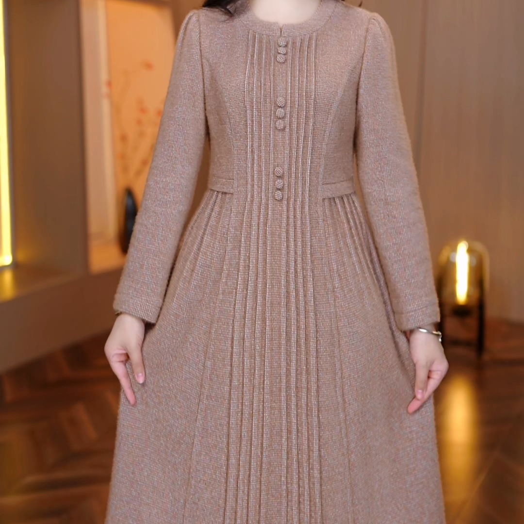 2025秋装新款连衣裙大码女装时尚连衣裙加肥加大遮肉显瘦裙9771