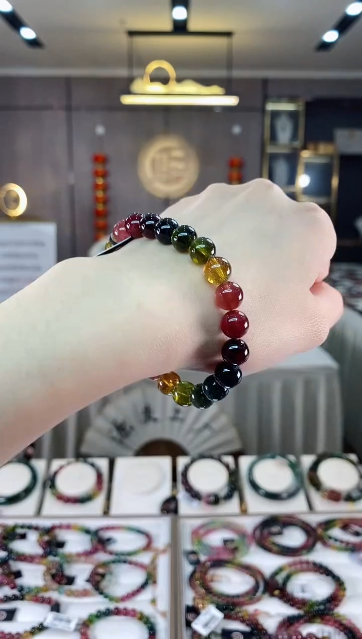 【闪购商品】碧玺单圈手串8mm+未镶嵌一物一证dan