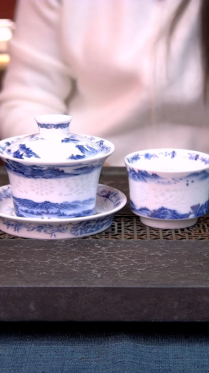 简装家用款2件套 白瓷陶瓷茶具