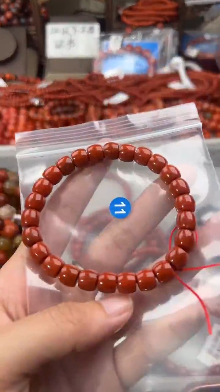 南红玛瑙手串未镶嵌1