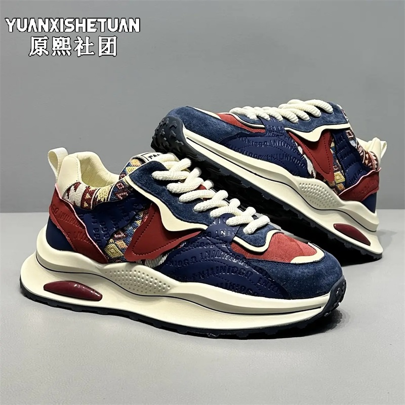 【民族风】秋冬新款百搭爆款软底阿甘休闲防滑耐磨厚底老爹潮流男鞋