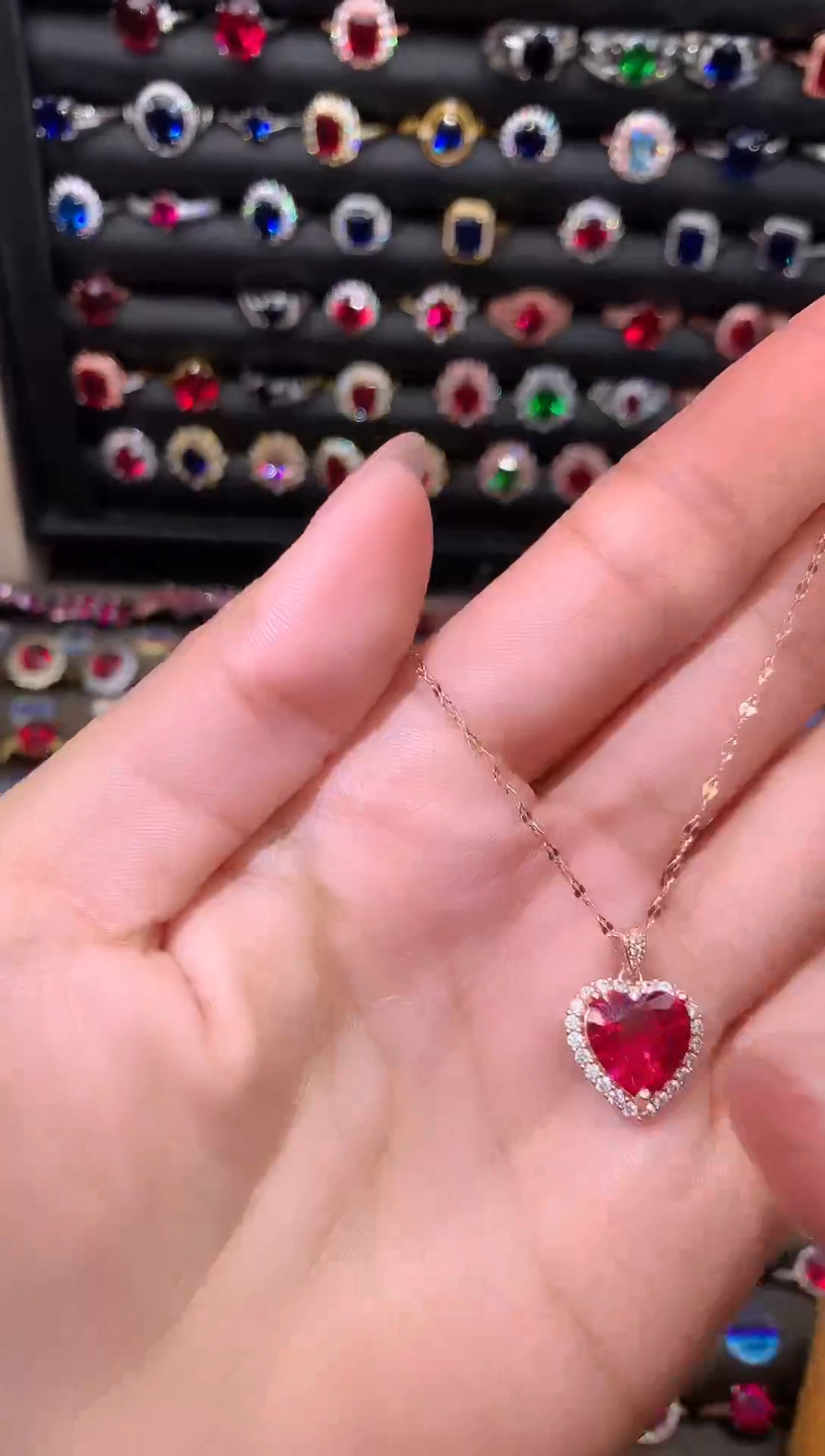 【闪购商品】红宝石吊坠(赠链)银S925镶嵌1