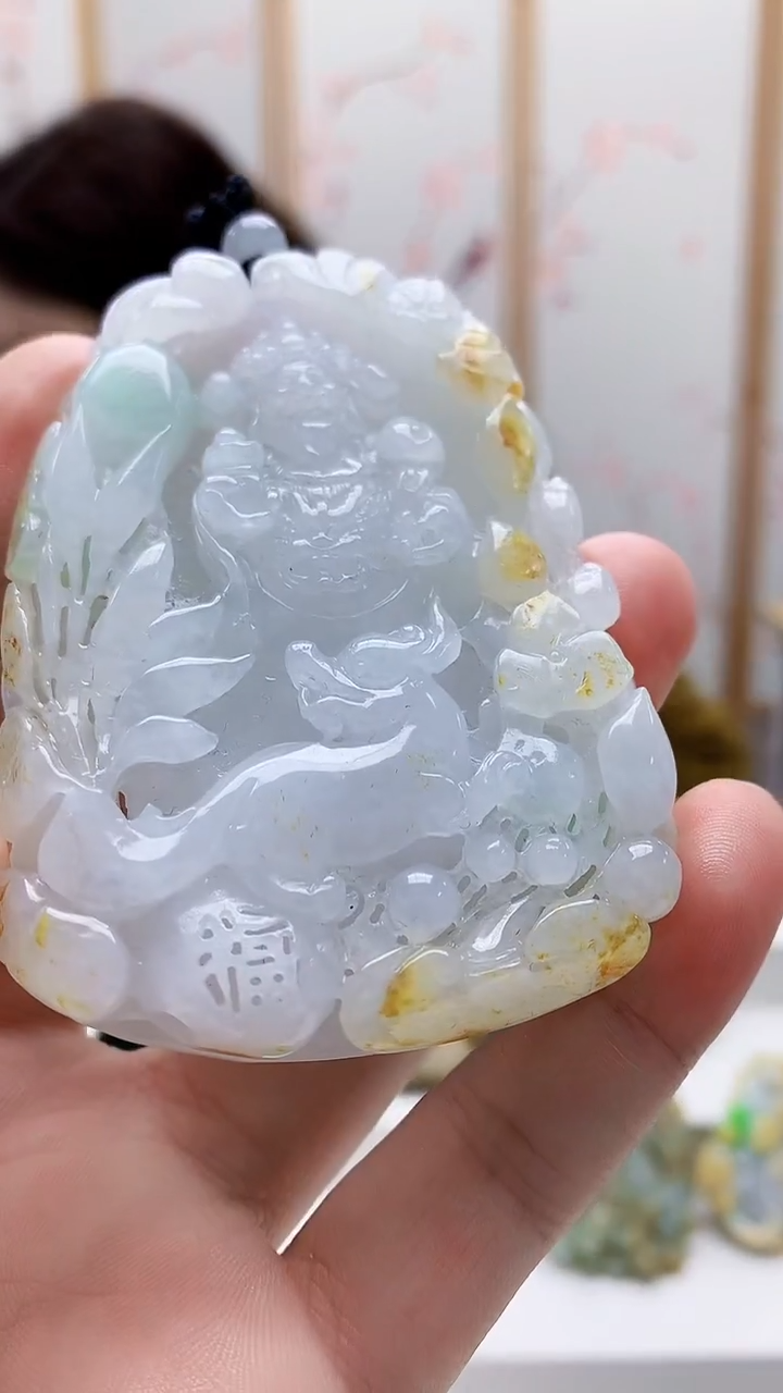 未镶嵌定制翡翠4829bb-毛货挂件78