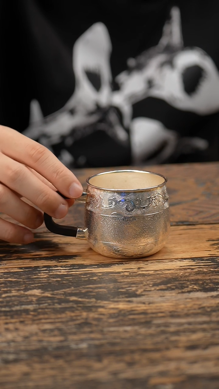 手工缠枝莲主人杯