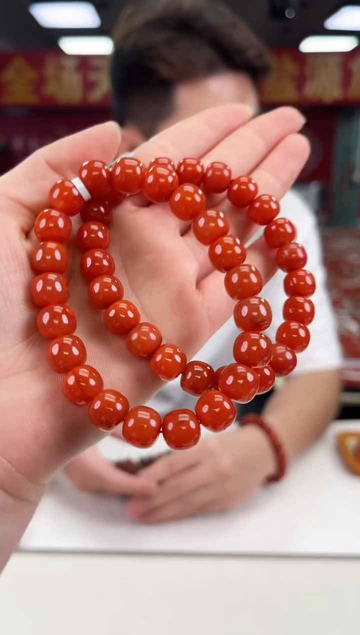 南红玛瑙瓦西老型手串10+未镶嵌（多样式发其一）