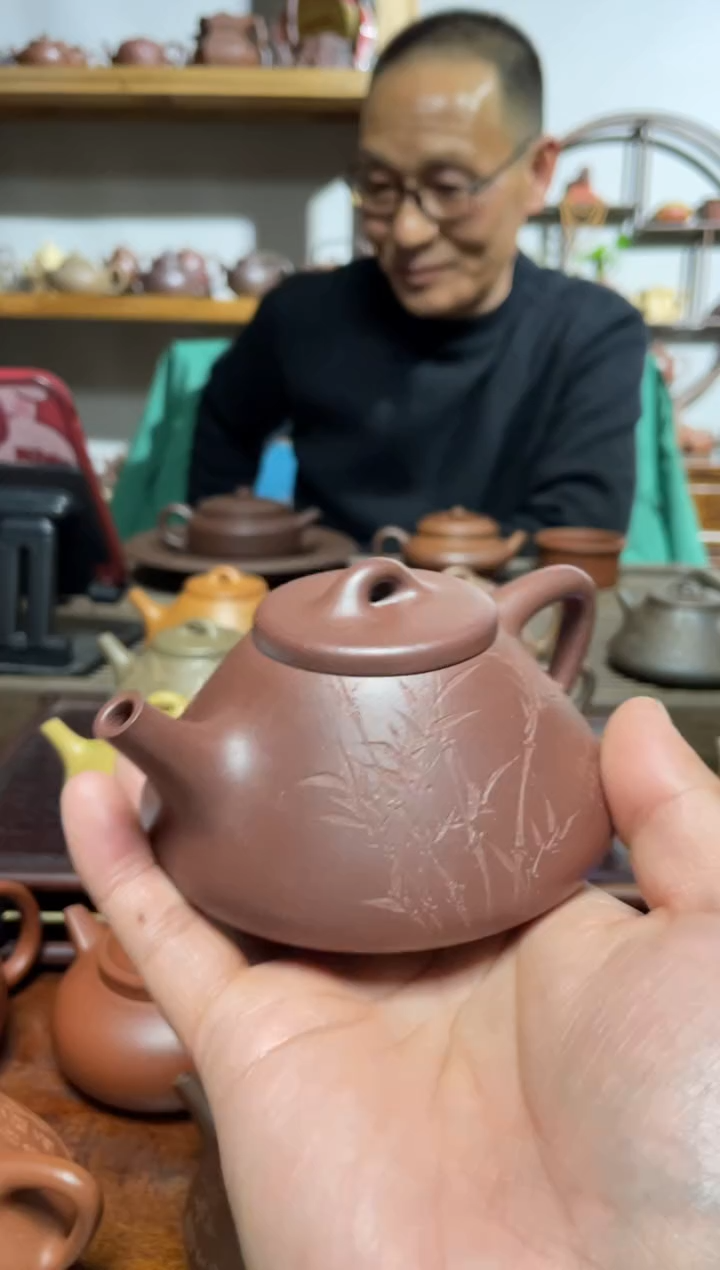 【闪购商品】紫砂茶壶底槽清子冶石瓢180CC
