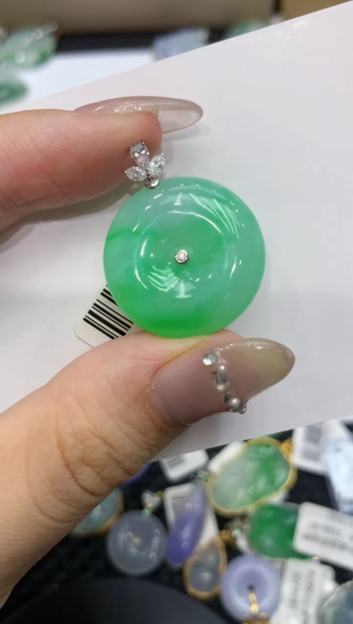 【闪购商品】翡翠颈饰18K金镶嵌222222222