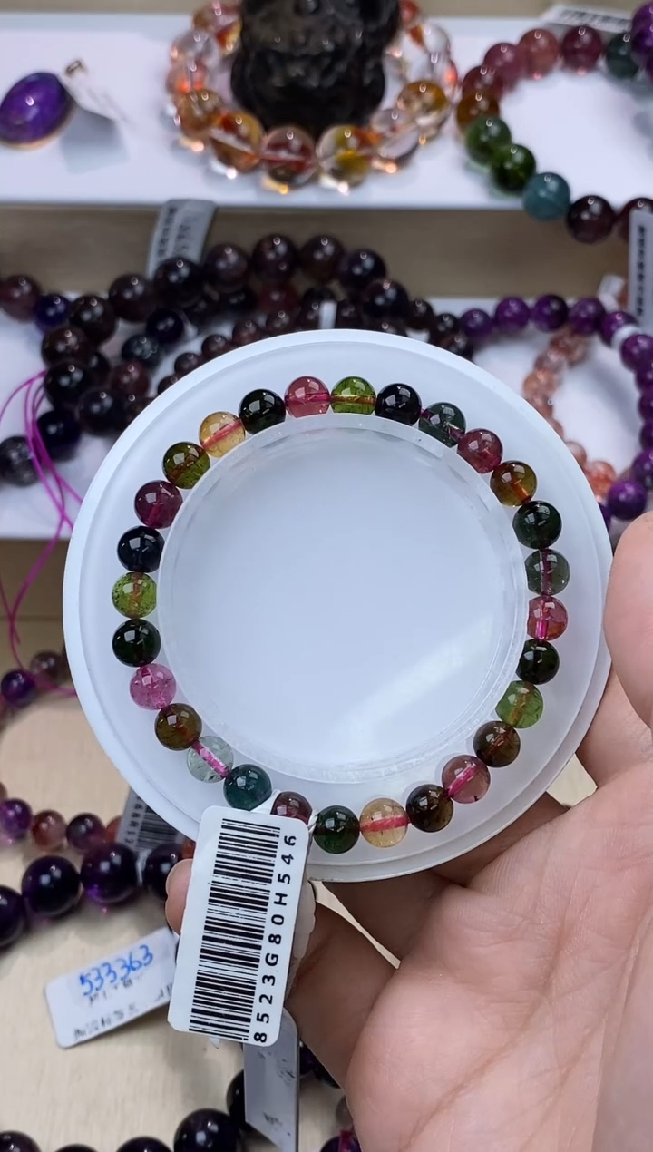 【闪购商品】碧玺手链未镶嵌黑美人碧玺6m+