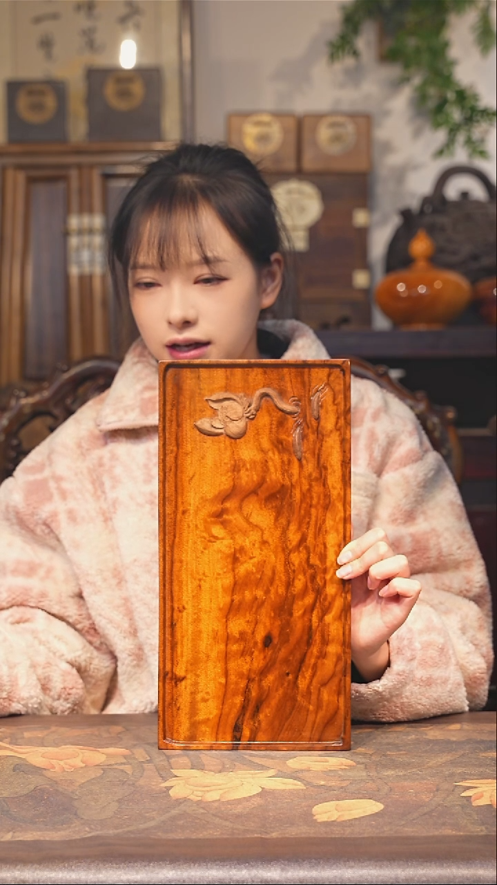 金丝楠小叶桢楠【39】纯手工 整板整雕 （黄料）干料茶盘