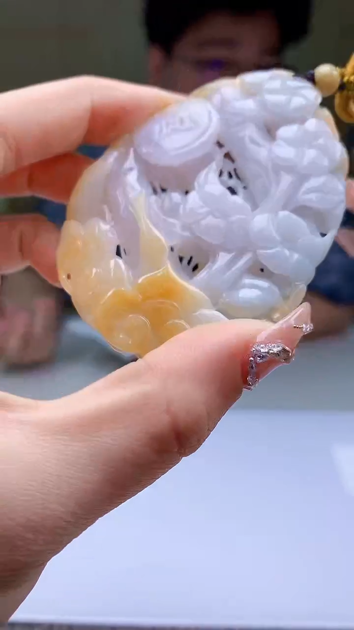 【闪购商品】定制翡翠未镶嵌4688ty-毛货挂件274