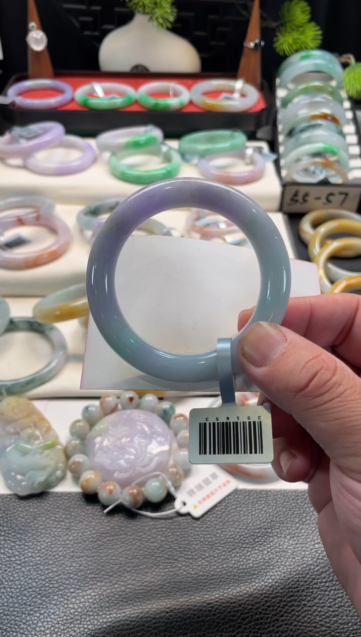 未镶嵌手镯翡翠164号链接 有纹裂53