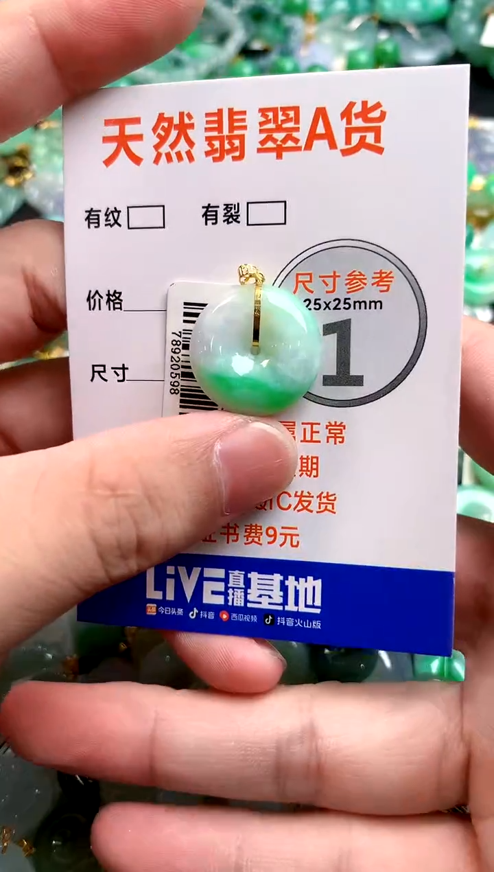 颈饰18K金镶嵌翡翠0013623503