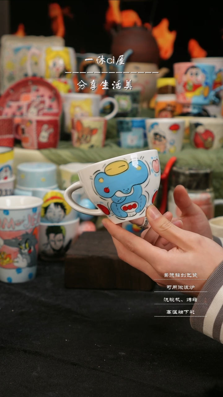 【闪购商品】摆件亲工手绘陶瓷-