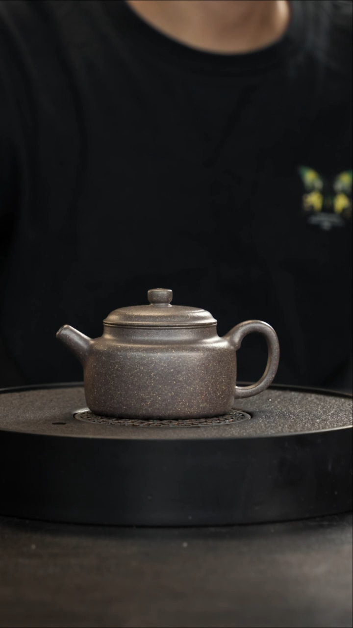 茶壶紫砂手工泥桃花德中大漏
