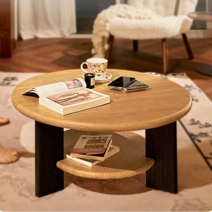 xm711#直径80*38cm圆茶几【不包安装】库存尾货（铁三）3301