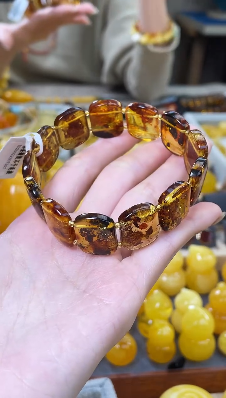 裸石琥珀未镶嵌多样性发货发其一J微瑕