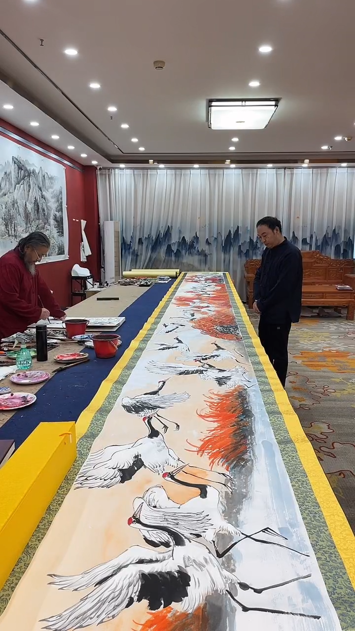 书法李发治百鹤长卷