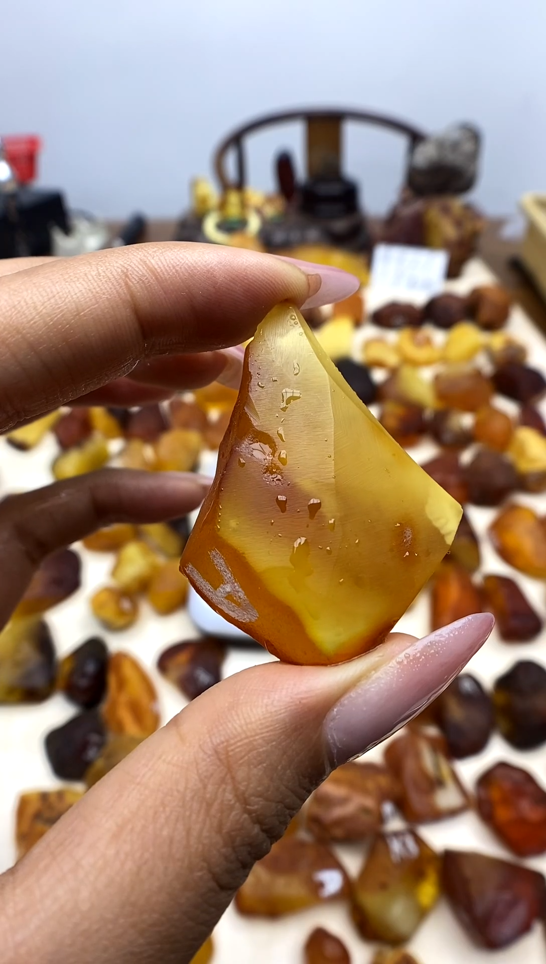 琥珀未镶嵌珠宝奇石天然琥珀蜜蜡原石7G