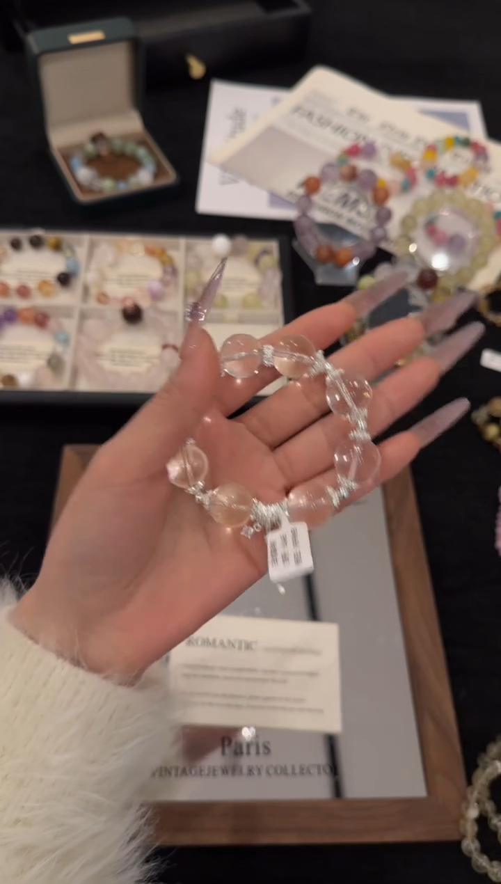 合金手链水晶白水晶x3465