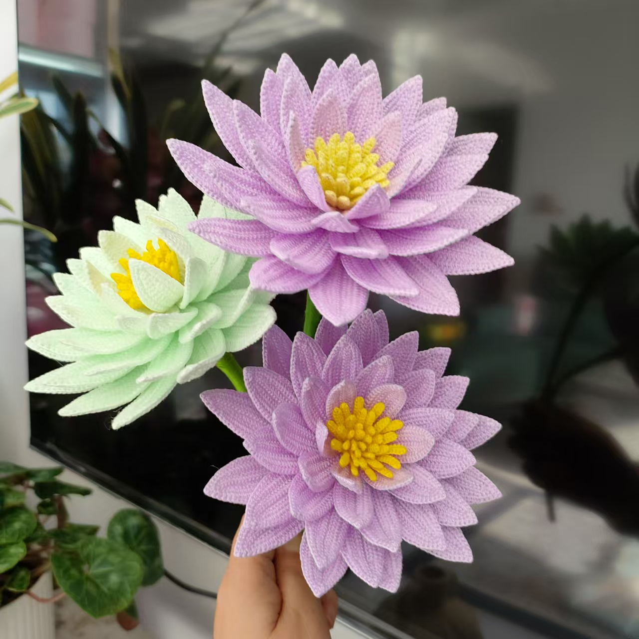 彩虹家睡莲钩织教程