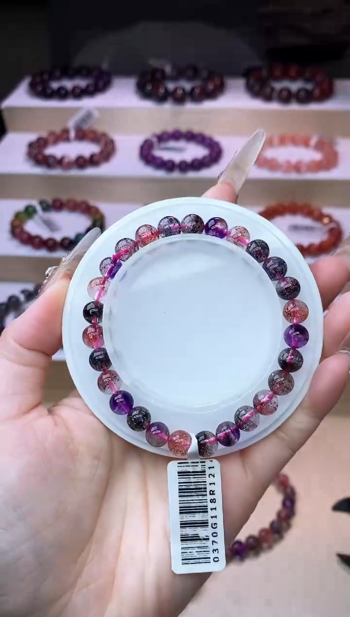 【闪购商品】水晶手链未镶嵌黑加仑超七单圈7m+