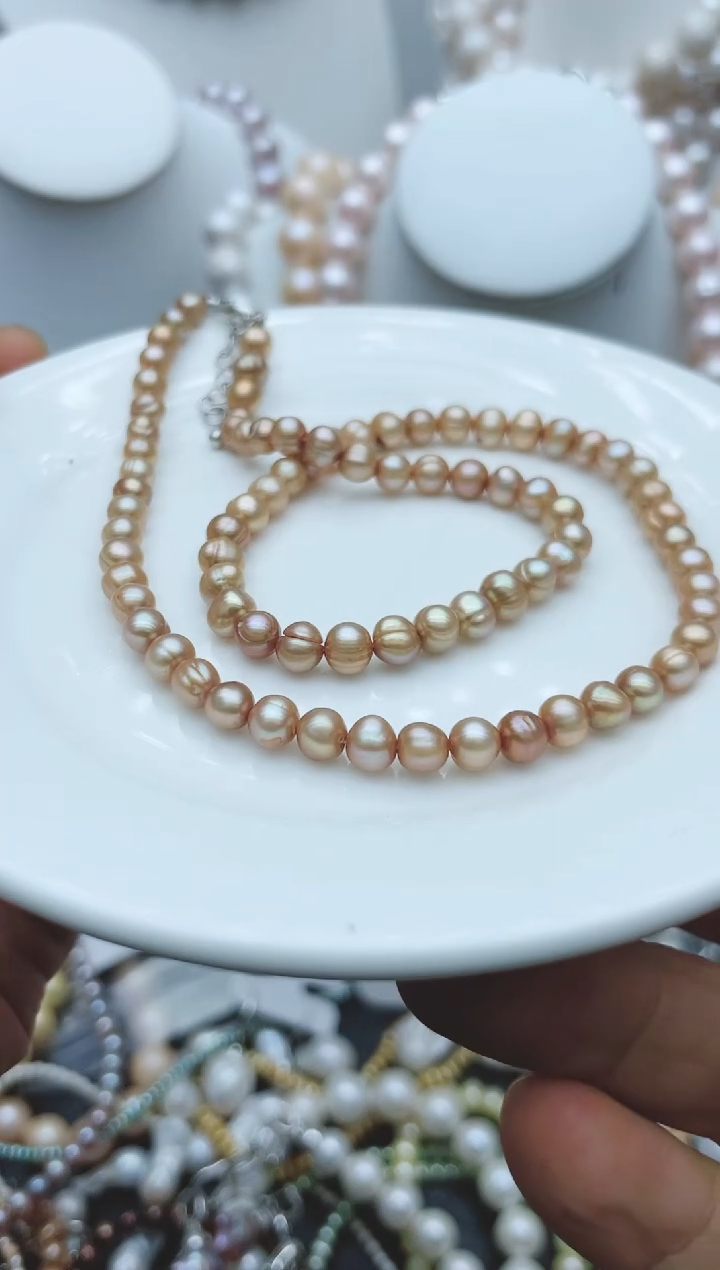 【闪购商品】淡水珍珠颈饰钛钢1