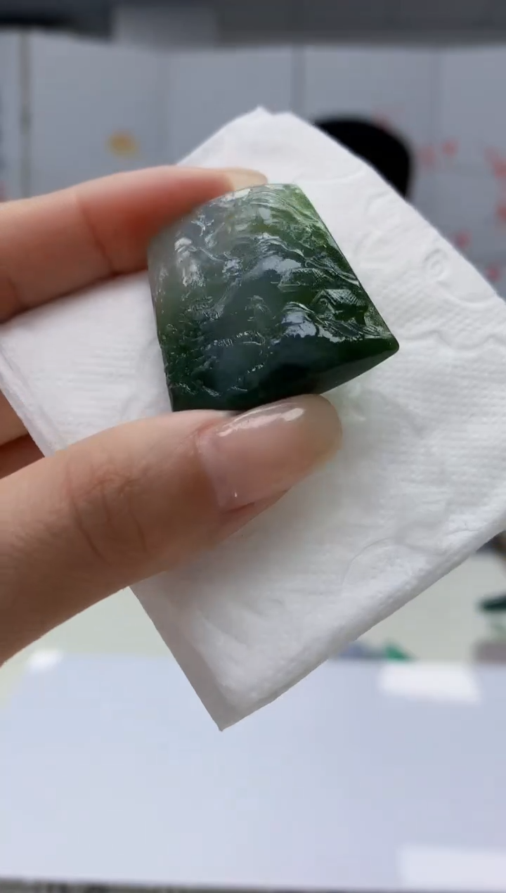 【闪购商品】定制翡翠未镶嵌3916lr毛货挂件32