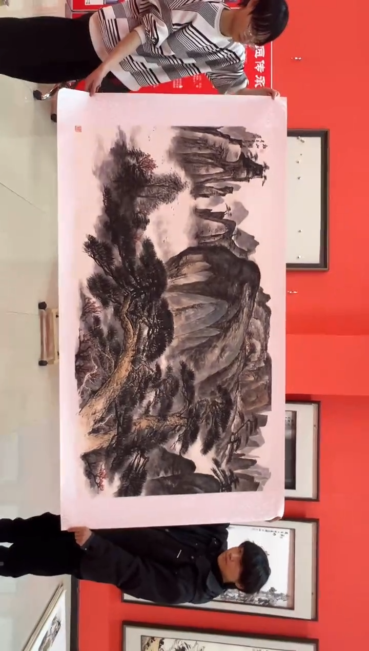 【闪购商品】绘画贺润川-16平尺-山水国画-yz