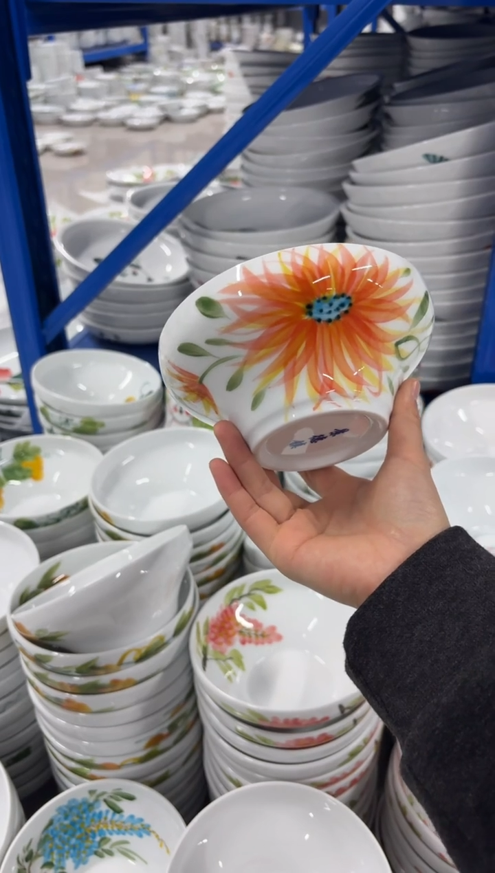 景德镇高温陶瓷食品级手绘釉中彩-葫芦碗