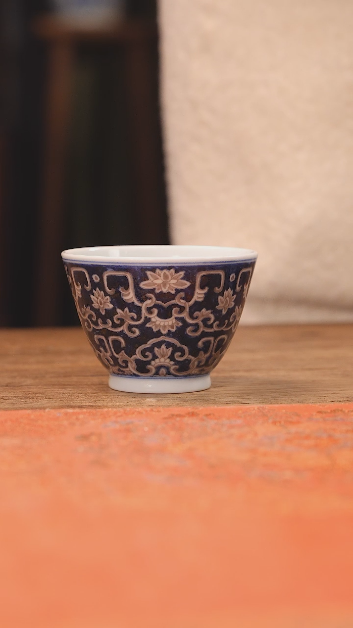 【闪购商品】杯霖南堂  缠枝莲香草杯