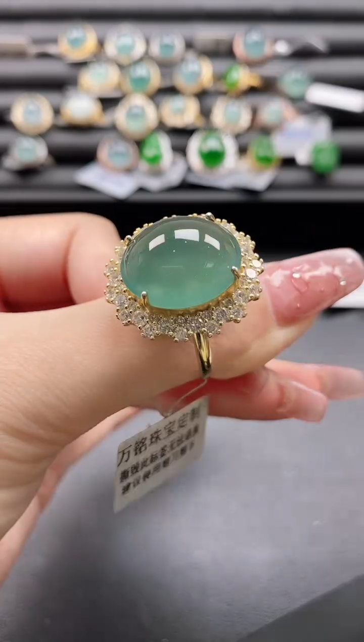 【闪购商品】翡翠戒指银S925镶嵌1111