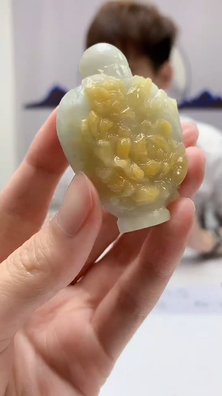 【闪购商品】定制翡翠未镶嵌4868zm-毛货挂件163
