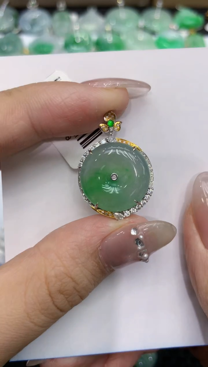 【闪购商品】翡翠颈饰18K金镶嵌 222222222