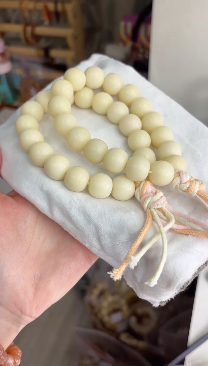 手串菩提根/象牙果沐m86糯米糍干磨苹果14*16mm手持（现穿）
