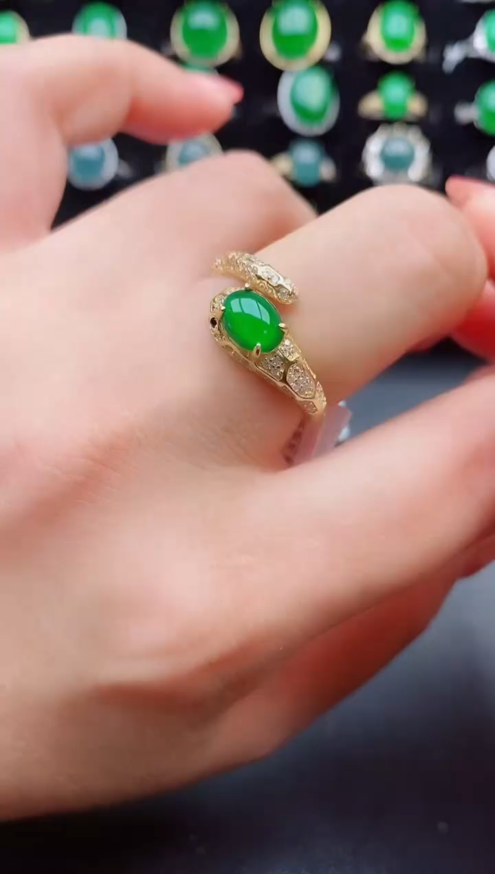 【闪购商品】翡翠戒指银S925镶嵌1212121