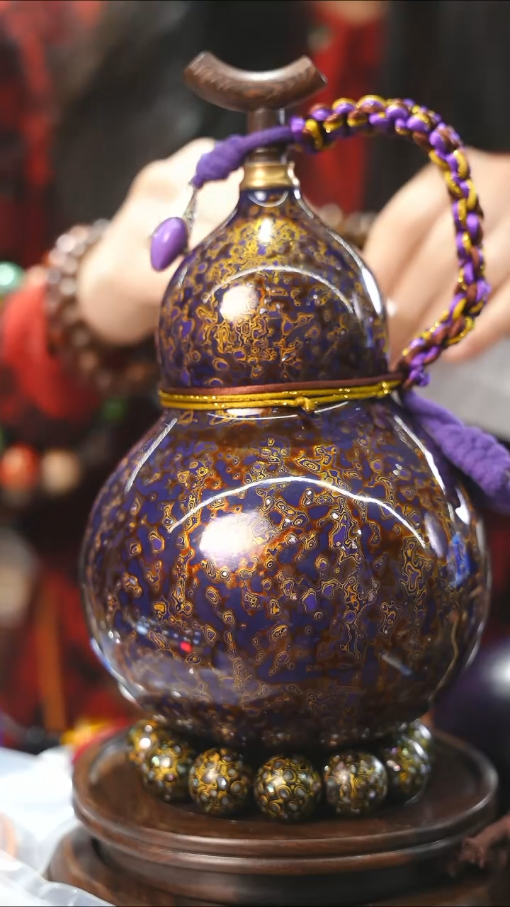 【闪购商品】YY210漆艺酒葫芦不包手串及旋转底座