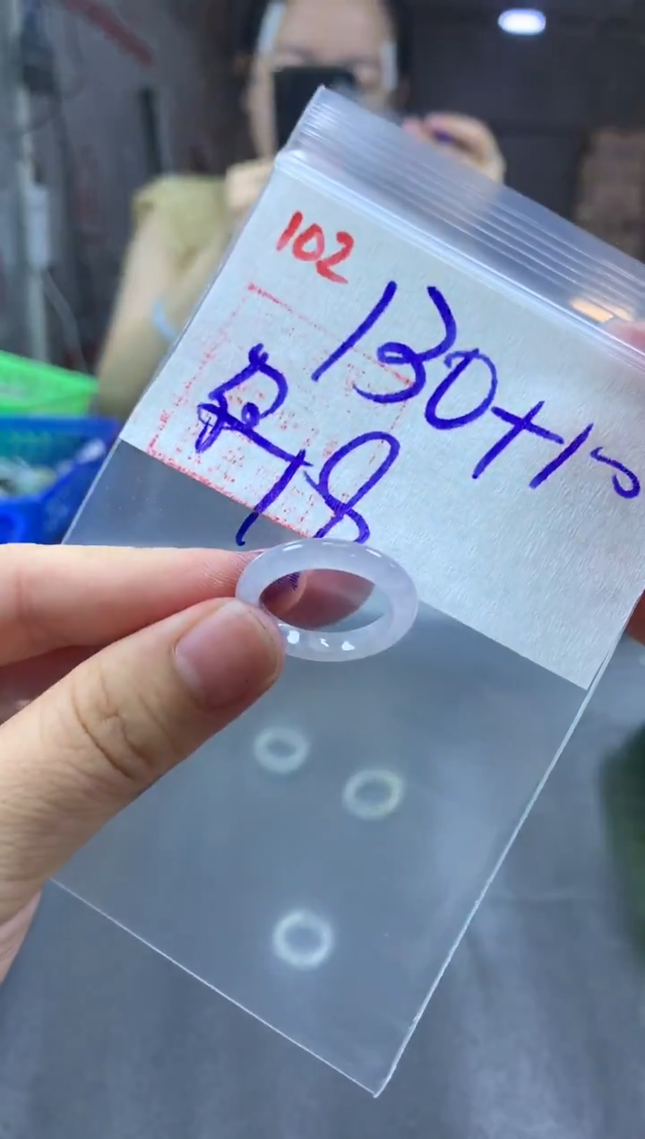 未镶嵌定制翡翠戒圈 18#140毛货需精细抛光