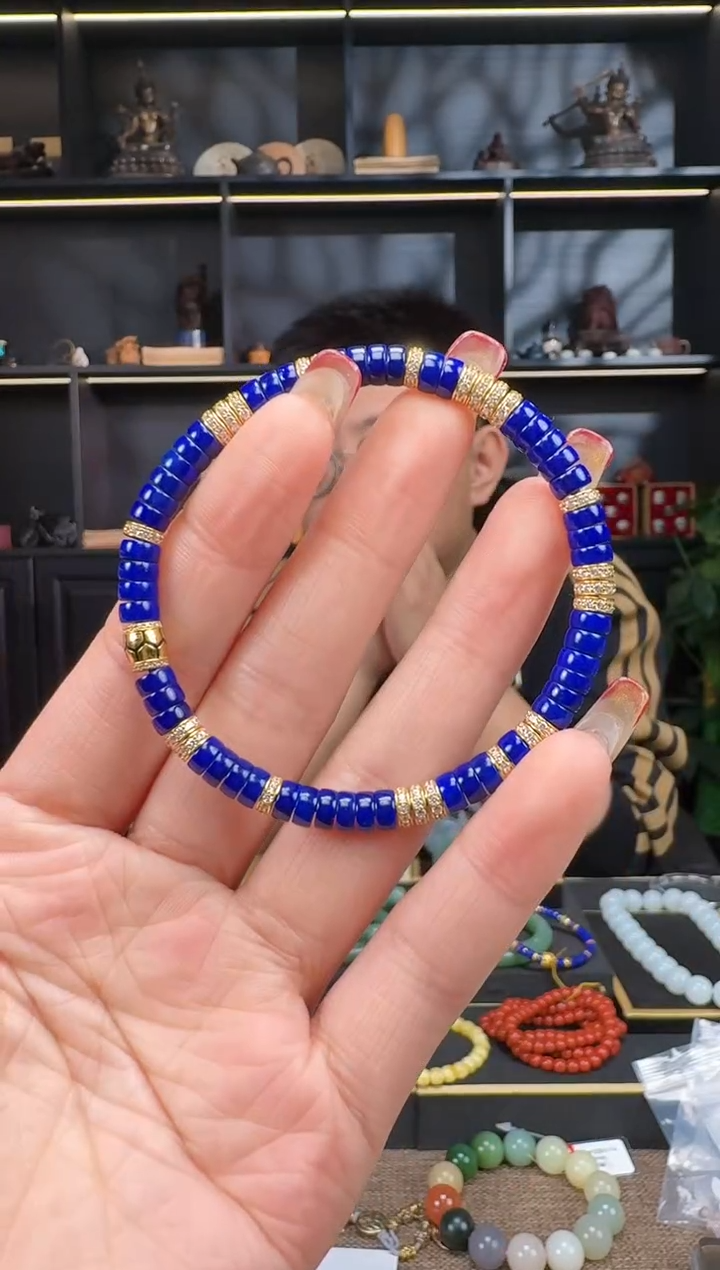 【闪购商品】青金石1未镶嵌药片手串