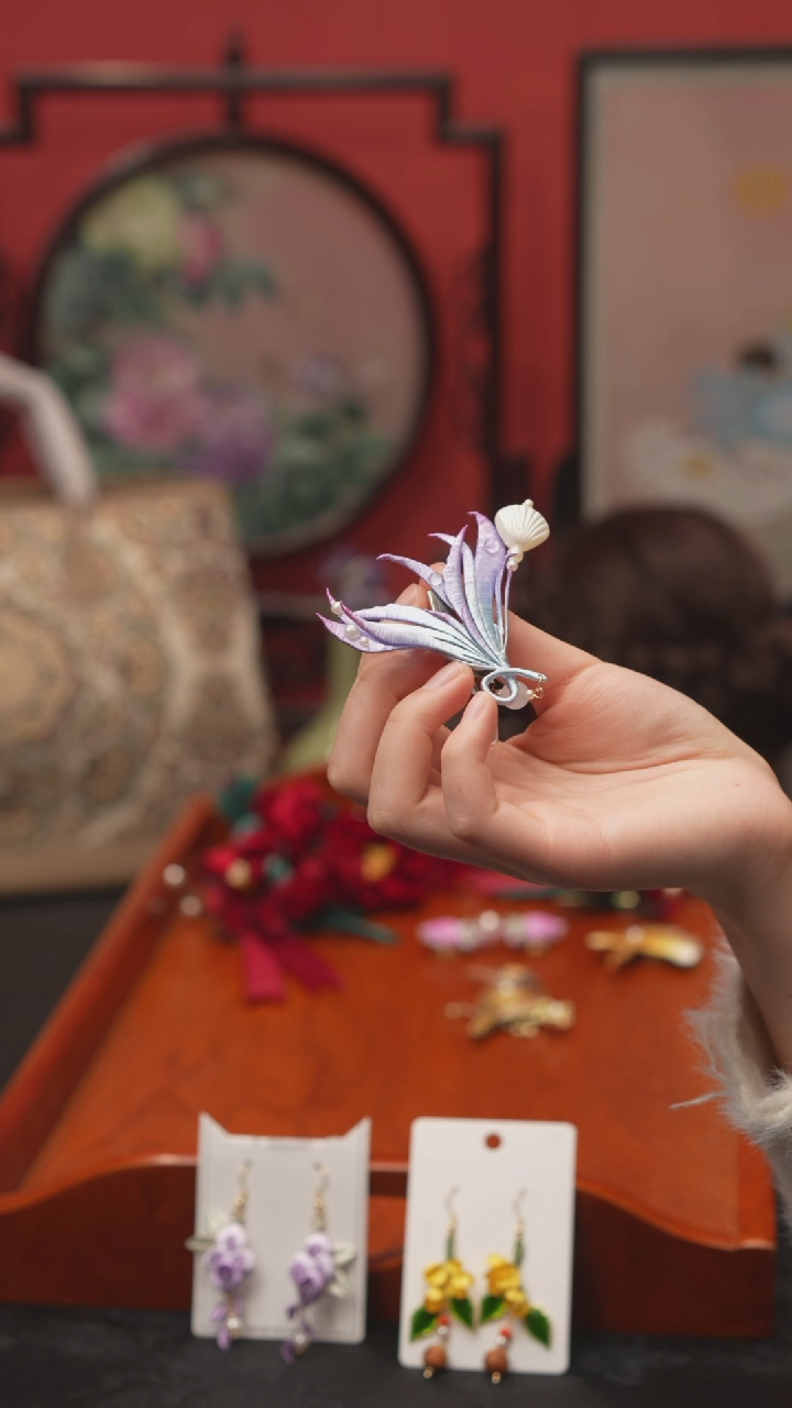 刺绣?****✨非遗绒花手工饰品