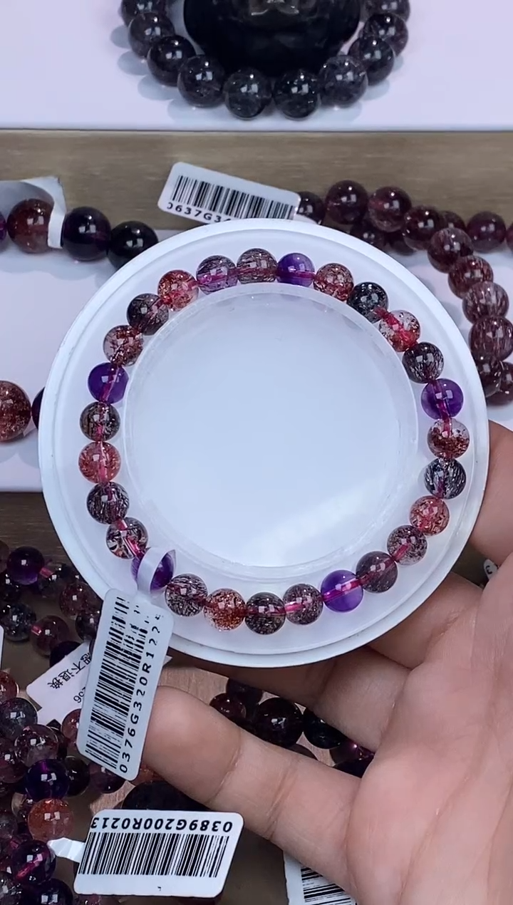 【闪购商品】水晶手链未镶嵌黑加仑超七7m+